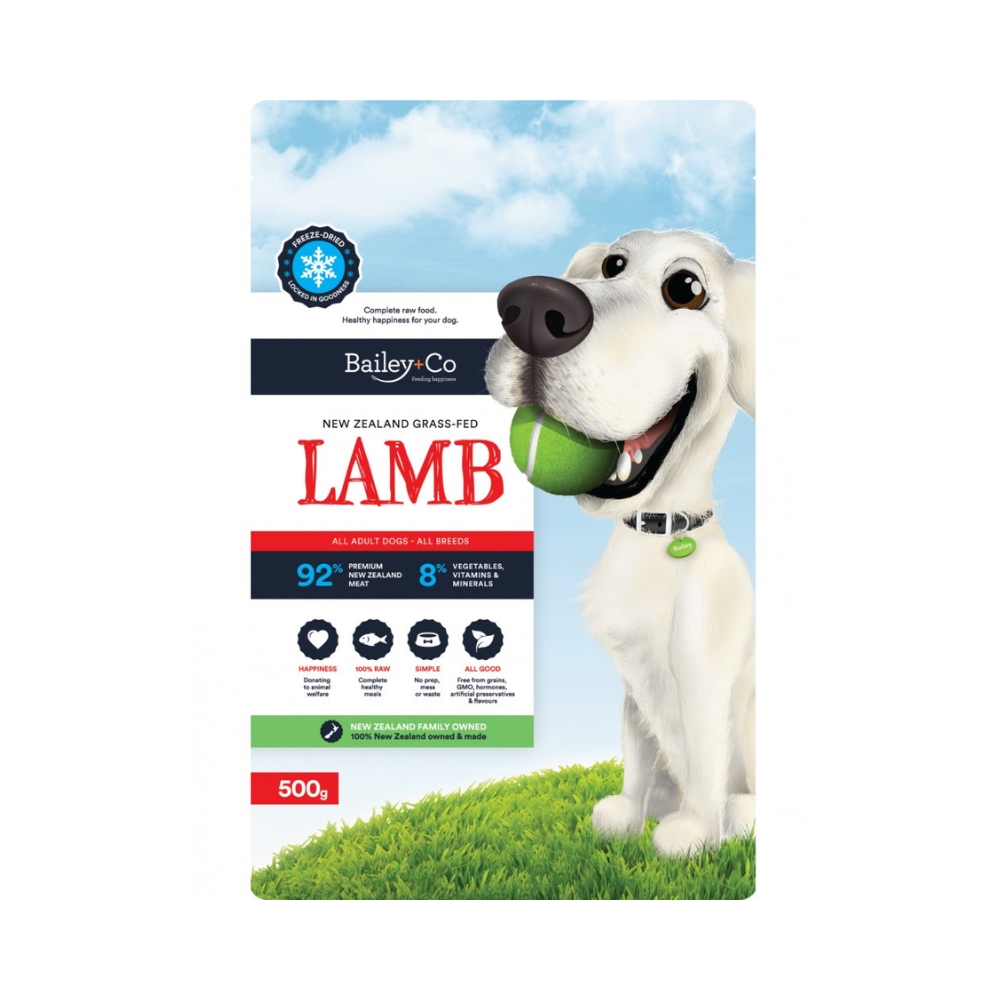Bailey+co Dog 500g Freeze Dried Lamb Meal For Dogs