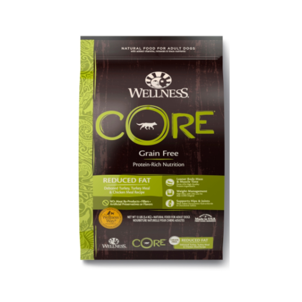 (exp: 14 Aug 2025) Wellness Core Dog 5.4kg (12lb) Reduced Fat Grain Free Dry Dog Food