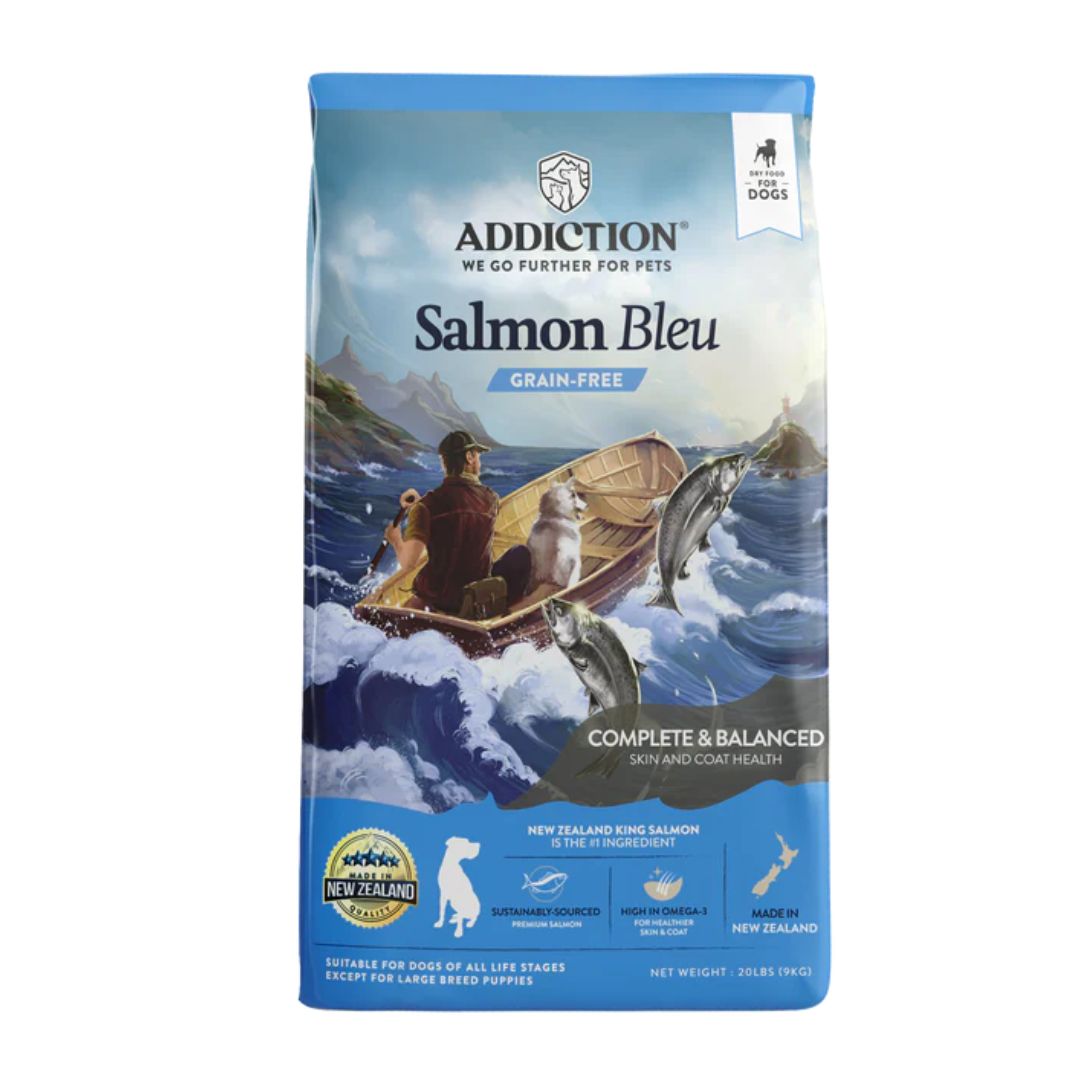 (exp: 29 Sep 2026) Addiction Dog 9kg Grain Free Salmon Bleu Dry Dog Food