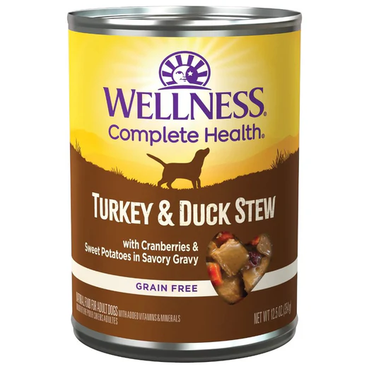 Wellness Stew Turkey & Duck With Sweet Potatoes & Cranberries Wet Dog Food 354g