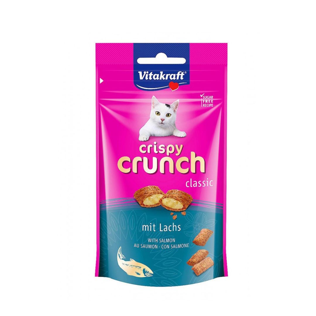 (exp: 31 Aug 2026) Vitakraft Cat 60g Crispy Crunch With Salmon Cat Treats