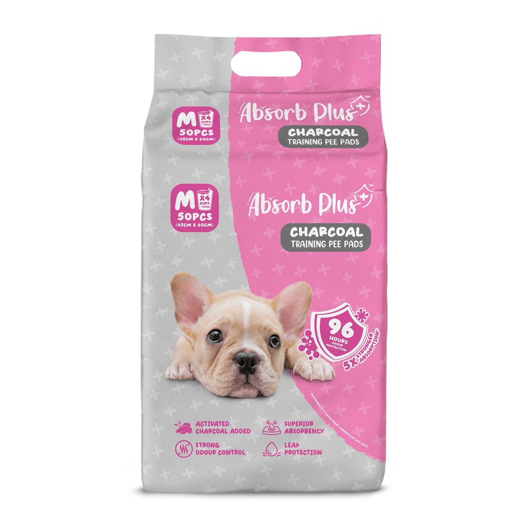 Absorb Plus 50pcs (medium) 45x60cm Charcoal Training Pee Pad