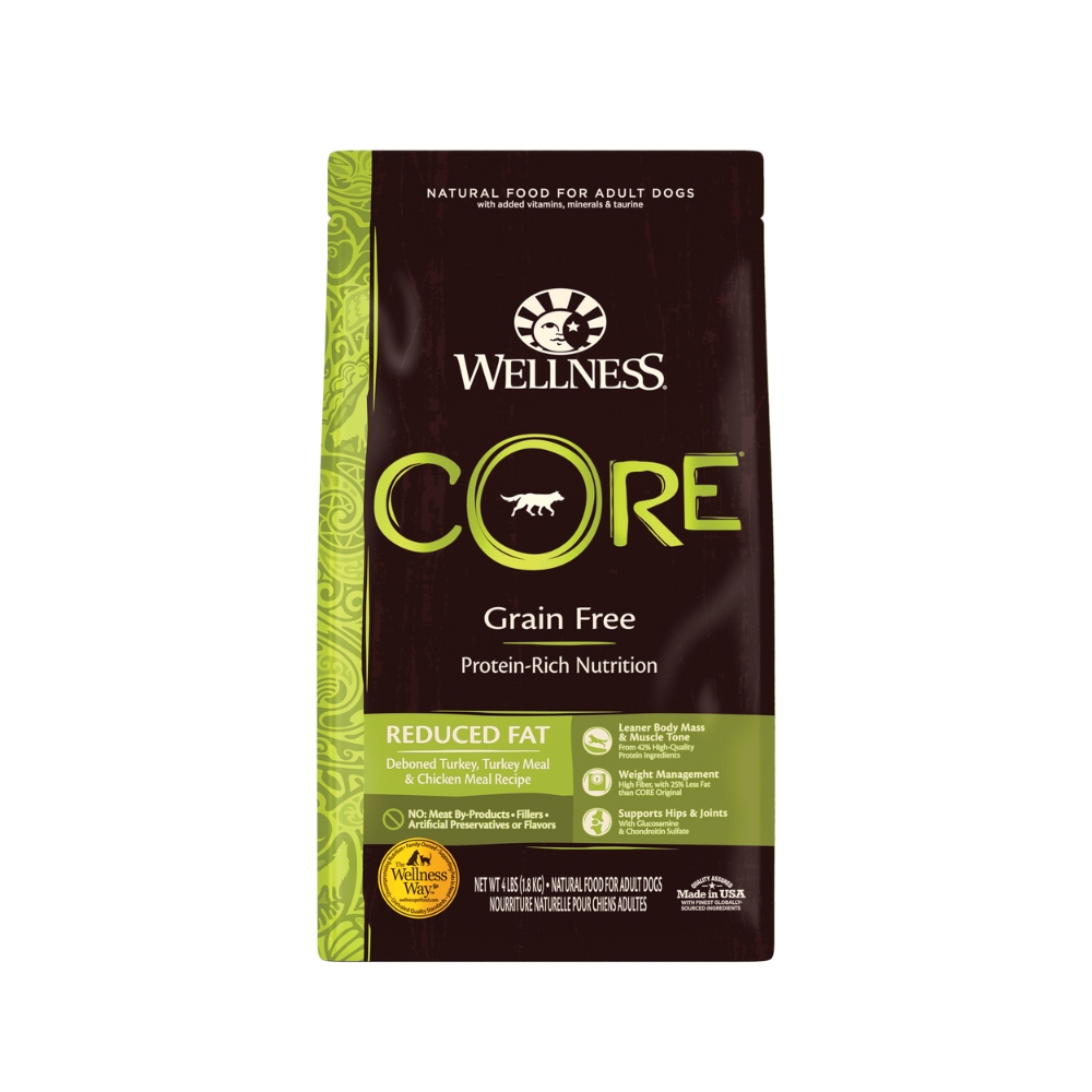 (exp: 21 Aug 2025) Wellness Core Dog 1.8kg (4lb) Reduced Fat Grain Free Dry Dog Food