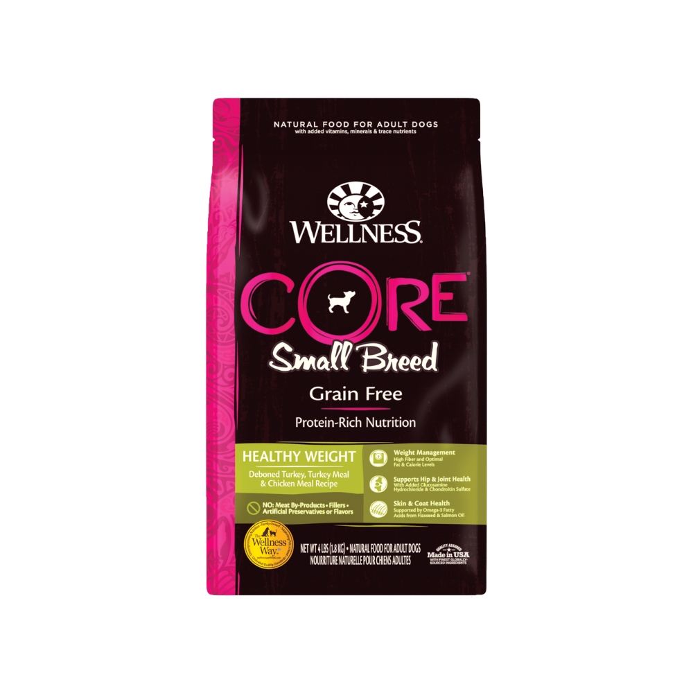 (exp: 27 Nov 2025) Wellness Core Dog 1.8kg (4lb) Small Breed Healthy Weight Grain Free Dry Dog Food