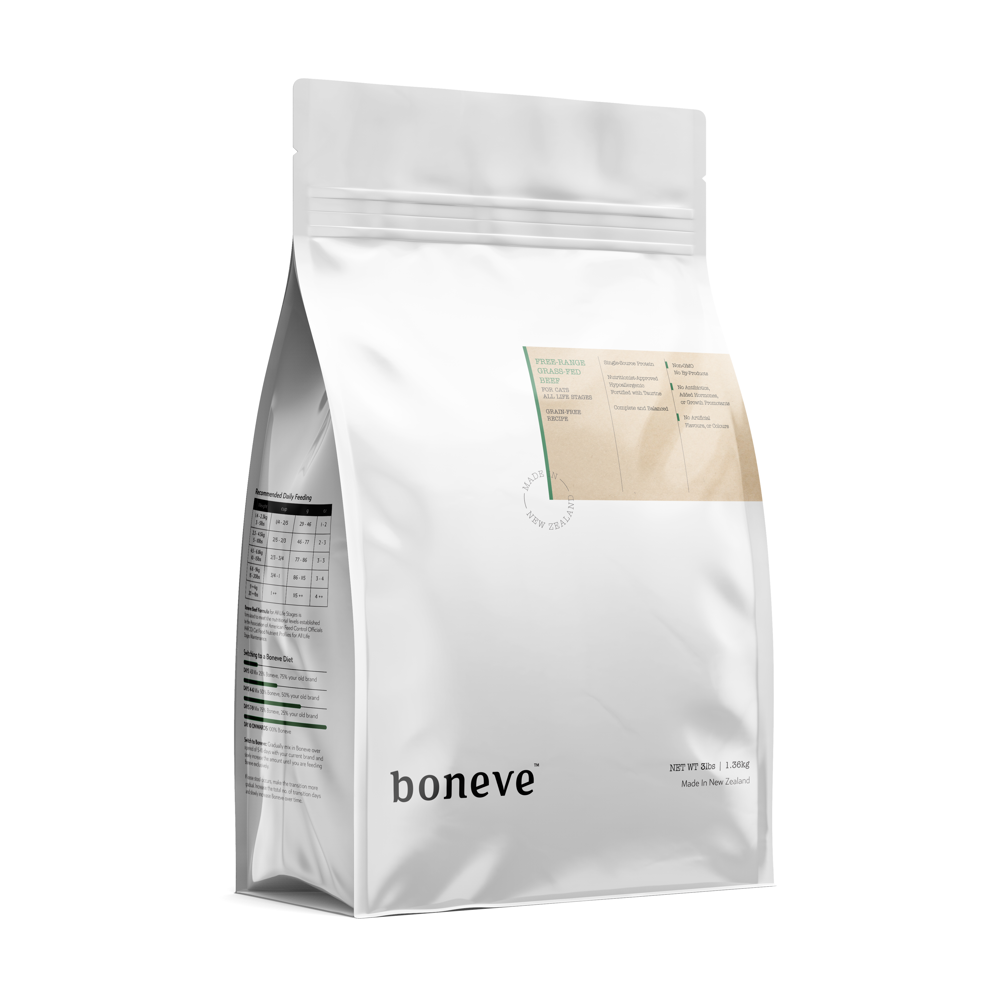 (exp: 13 Nov 2026) Boneve Earthmade Cat 3lbs (1.36kg) Free Range Grass-fed Beef Grain Free Dry Cat Food