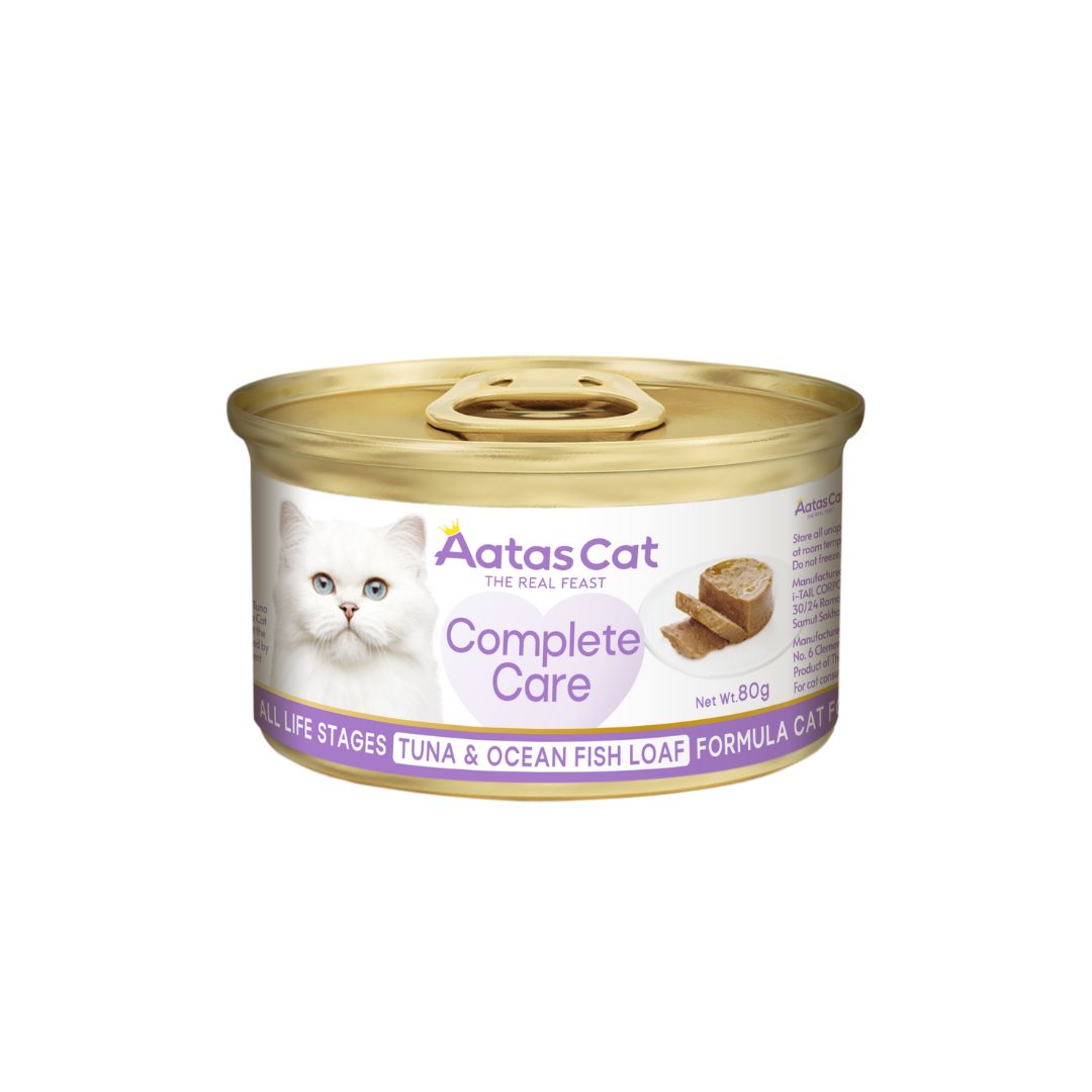 (exp: 16 Jul 2027) Aatas Cat 80g Complete Care Tuna & Ocean Fish Loaf Formula Wet Cat Food