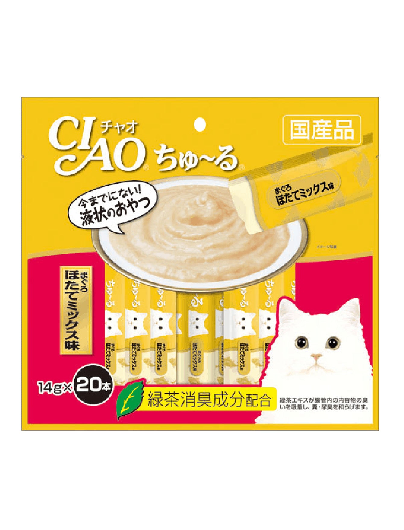 (exp: 19 May 2027) Ciao Churu 14gx20 Tuna Scallop Mix Cat Treat