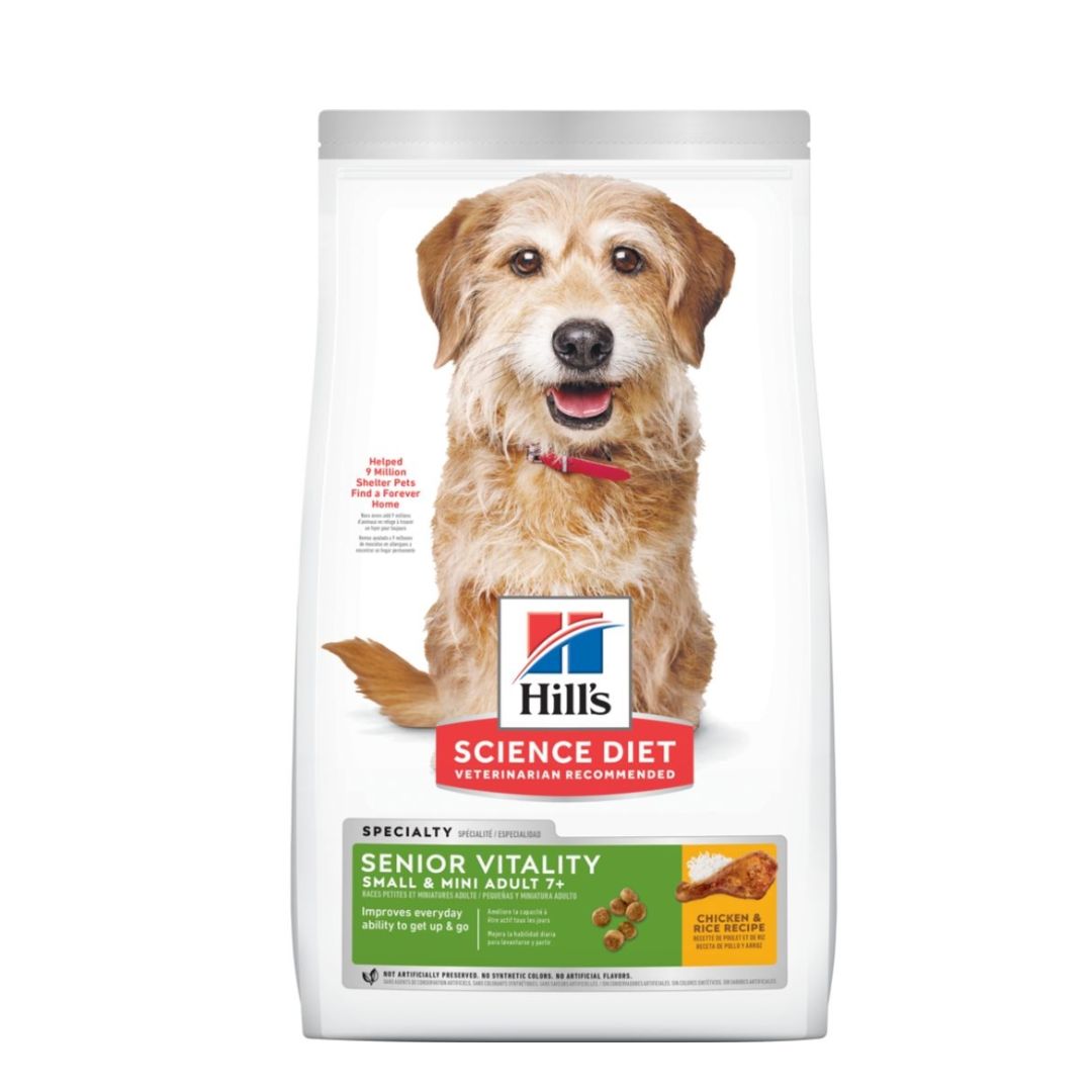 Hill's Science Diet Canine Small And Mini Adult 7+ Youthful Vitality Chicken & Rice Recipe Dry Dog Food