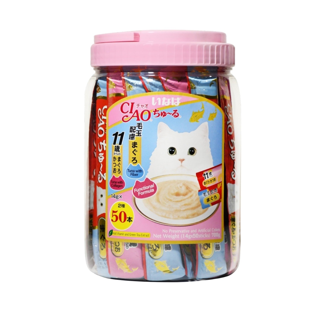 (exp: 26 Feb 2027) Ciao Churu 14gx50 Collagen & Fiber Variety Cat Treat