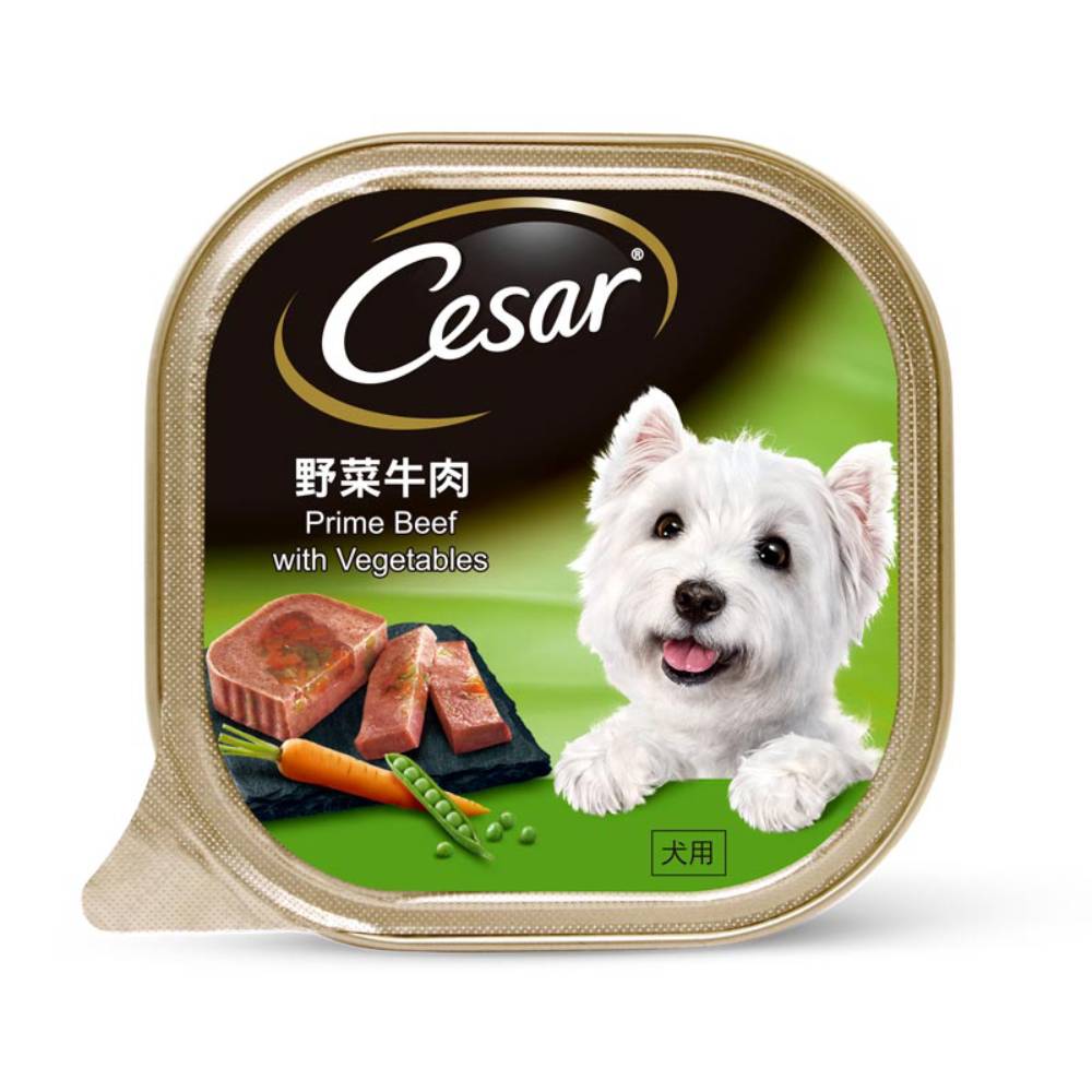 (exp: 16 Dec 2026) Cesar Dog 100g Prime Beef With Vegetables Wet Dog Food