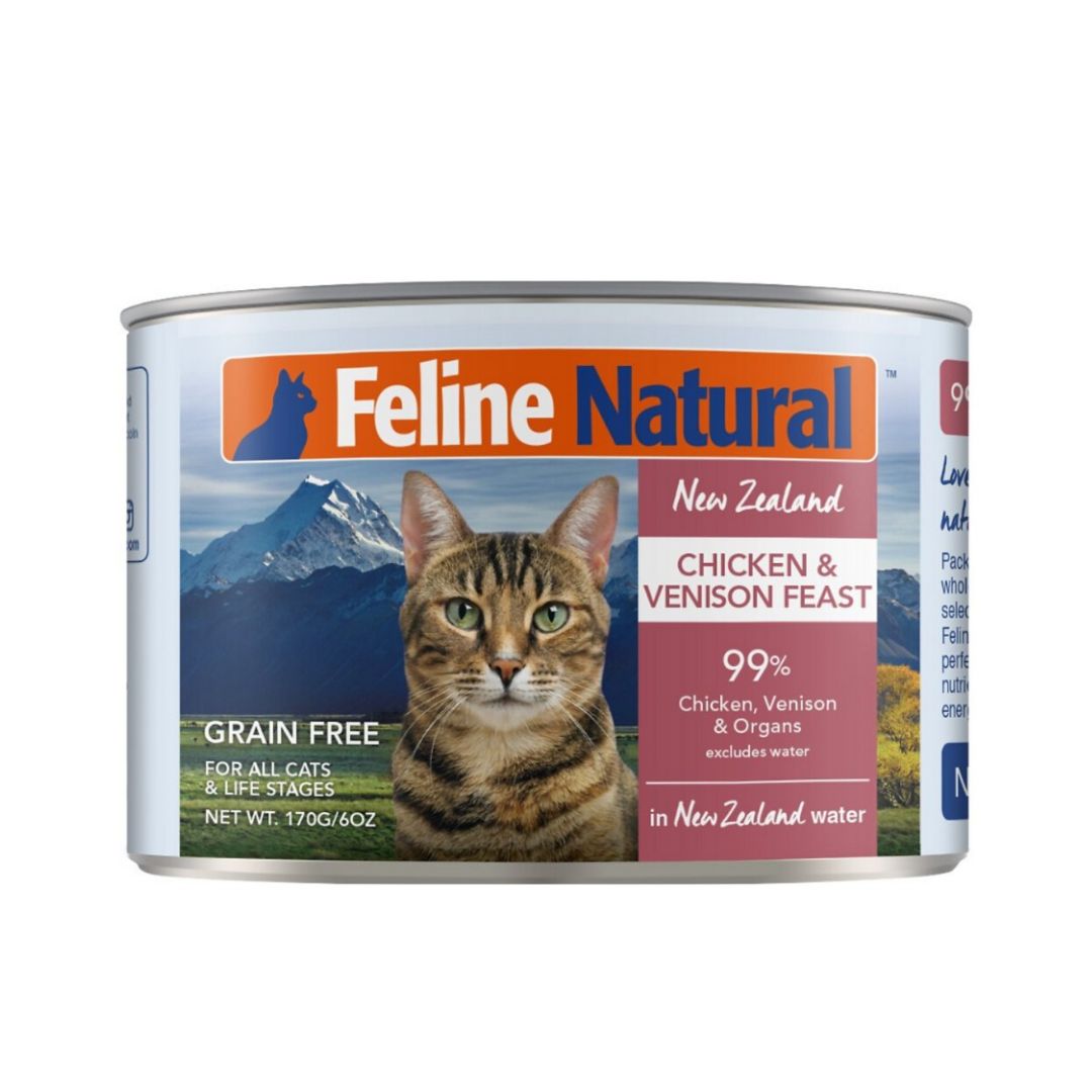 (exp: 07 Aug 2026) Feline Natural 170g Chicken & Venison Wet Cat Food